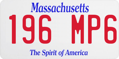 MA license plate 196MP6