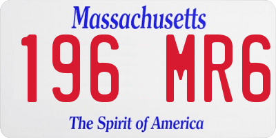 MA license plate 196MR6