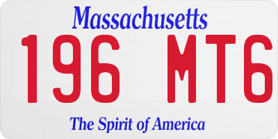 MA license plate 196MT6
