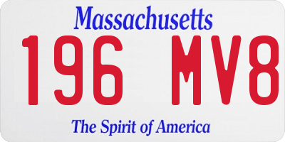 MA license plate 196MV8