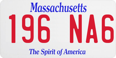 MA license plate 196NA6