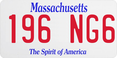 MA license plate 196NG6