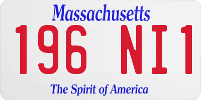 MA license plate 196NI1
