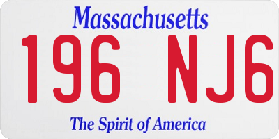 MA license plate 196NJ6