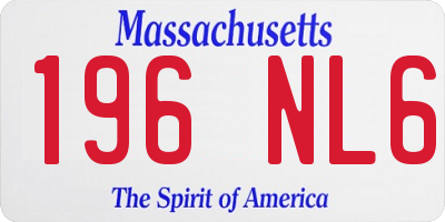 MA license plate 196NL6