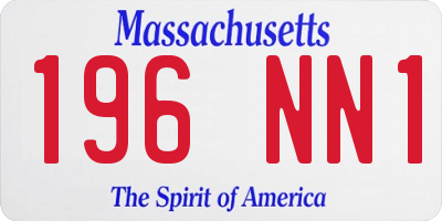 MA license plate 196NN1