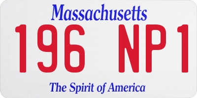 MA license plate 196NP1