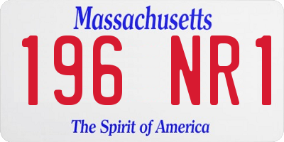 MA license plate 196NR1