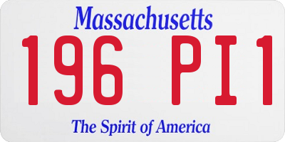 MA license plate 196PI1
