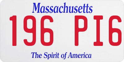 MA license plate 196PI6