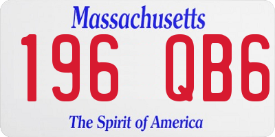 MA license plate 196QB6