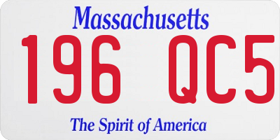 MA license plate 196QC5