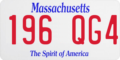 MA license plate 196QG4