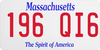 MA license plate 196QI6