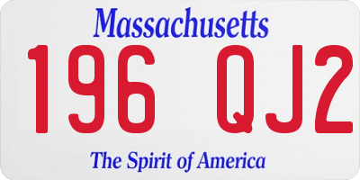 MA license plate 196QJ2
