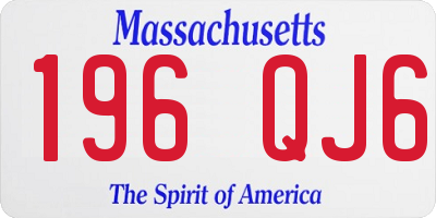 MA license plate 196QJ6