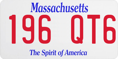 MA license plate 196QT6