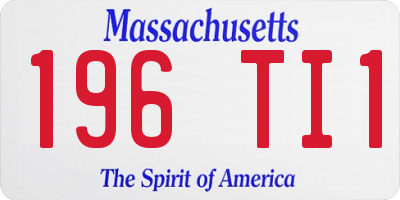 MA license plate 196TI1