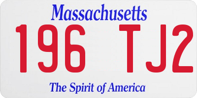 MA license plate 196TJ2