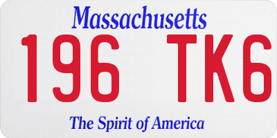 MA license plate 196TK6