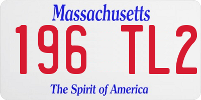 MA license plate 196TL2