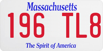 MA license plate 196TL8