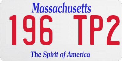 MA license plate 196TP2