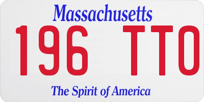 MA license plate 196TT0
