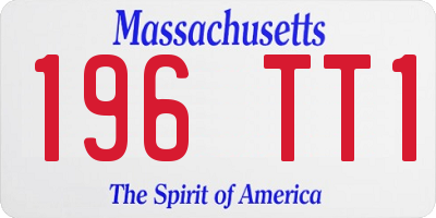 MA license plate 196TT1