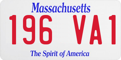 MA license plate 196VA1