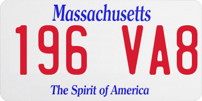 MA license plate 196VA8