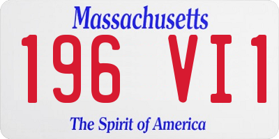 MA license plate 196VI1