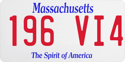 MA license plate 196VI4