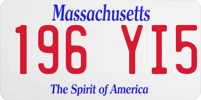 MA license plate 196YI5