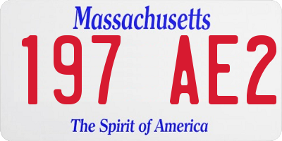 MA license plate 197AE2