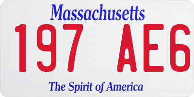 MA license plate 197AE6