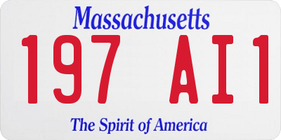 MA license plate 197AI1