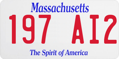 MA license plate 197AI2