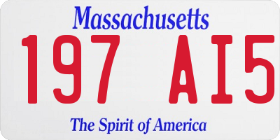 MA license plate 197AI5