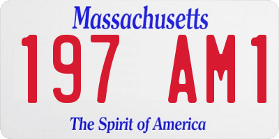 MA license plate 197AM1