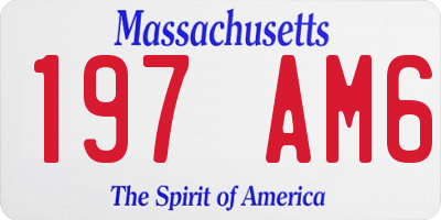 MA license plate 197AM6