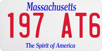 MA license plate 197AT6
