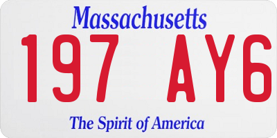 MA license plate 197AY6