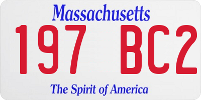 MA license plate 197BC2