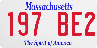 MA license plate 197BE2