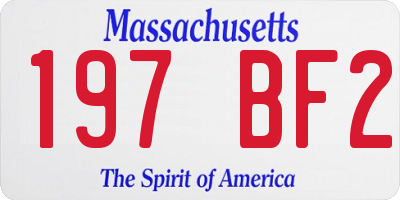 MA license plate 197BF2