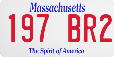 MA license plate 197BR2