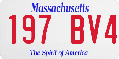 MA license plate 197BV4