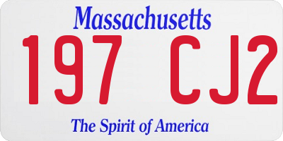 MA license plate 197CJ2