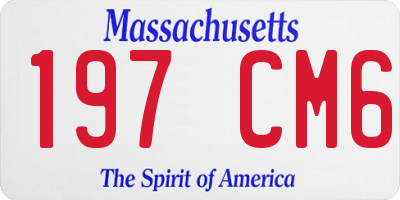 MA license plate 197CM6